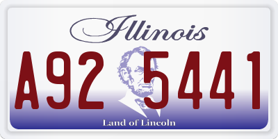 IL license plate A925441