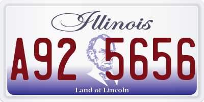 IL license plate A925656