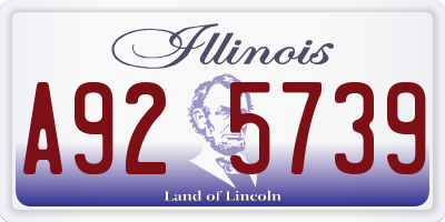 IL license plate A925739