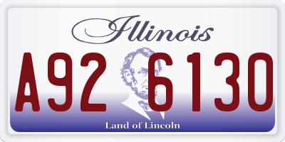 IL license plate A926130