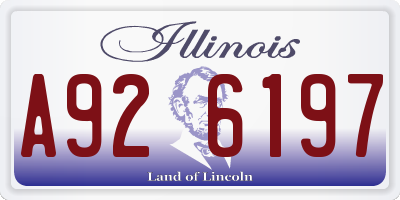 IL license plate A926197