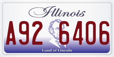 IL license plate A926406