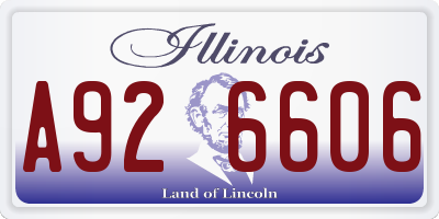 IL license plate A926606