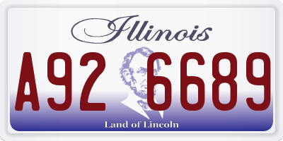 IL license plate A926689