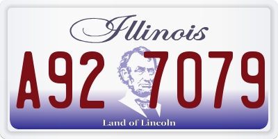 IL license plate A927079