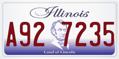 IL license plate A927235