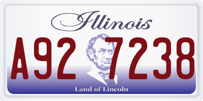 IL license plate A927238