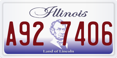 IL license plate A927406