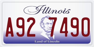 IL license plate A927490