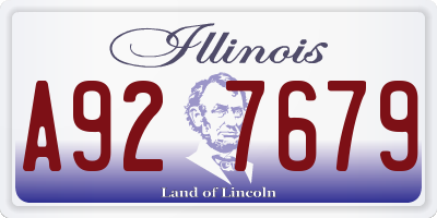 IL license plate A927679