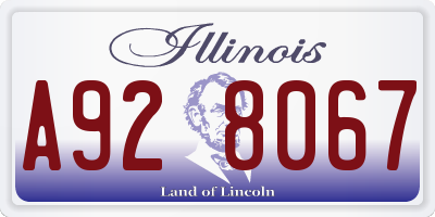 IL license plate A928067