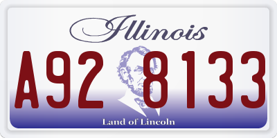 IL license plate A928133