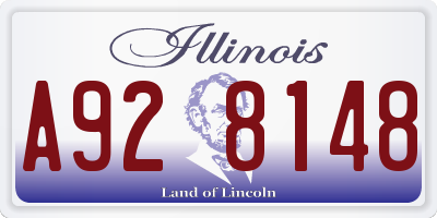 IL license plate A928148