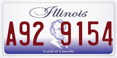 IL license plate A929154