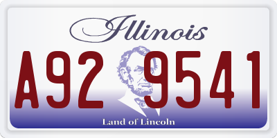 IL license plate A929541