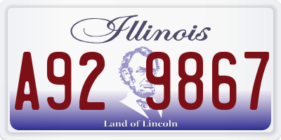 IL license plate A929867