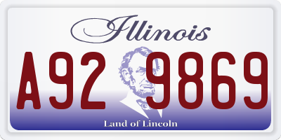 IL license plate A929869