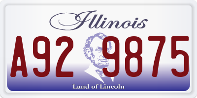 IL license plate A929875