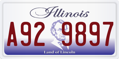 IL license plate A929897