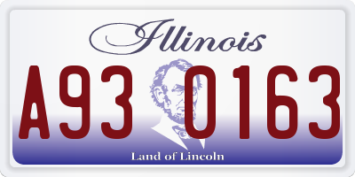 IL license plate A930163