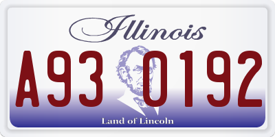 IL license plate A930192