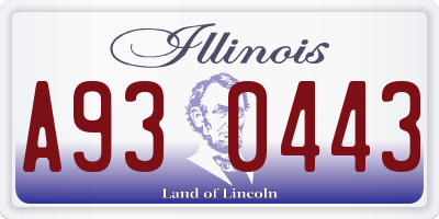 IL license plate A930443
