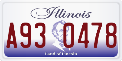 IL license plate A930478