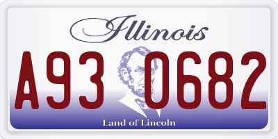 IL license plate A930682