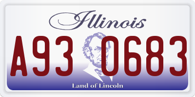 IL license plate A930683