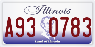 IL license plate A930783