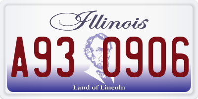 IL license plate A930906