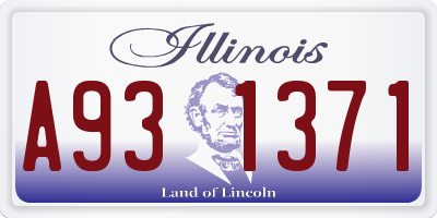 IL license plate A931371