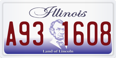 IL license plate A931608