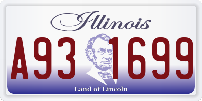 IL license plate A931699