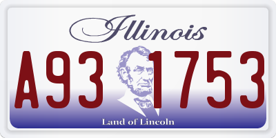 IL license plate A931753