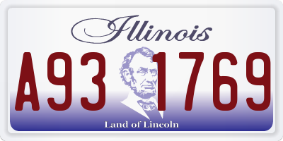 IL license plate A931769