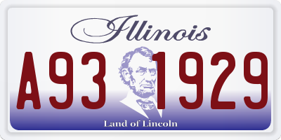 IL license plate A931929