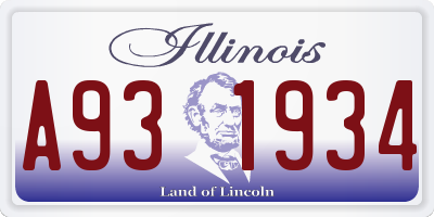 IL license plate A931934