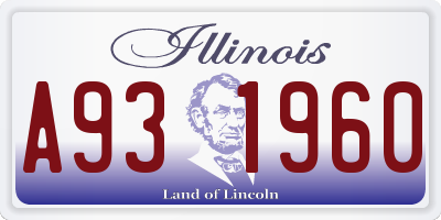 IL license plate A931960