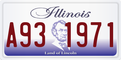 IL license plate A931971