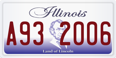 IL license plate A932006