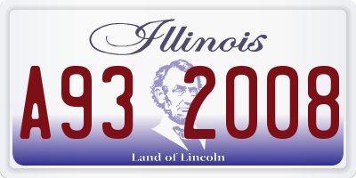 IL license plate A932008