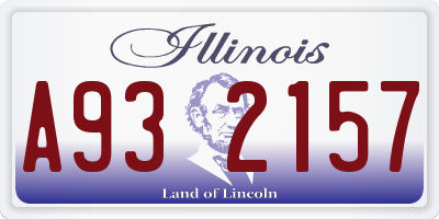 IL license plate A932157