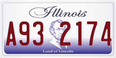 IL license plate A932174