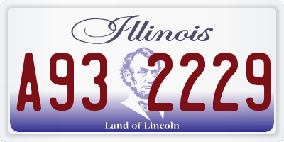 IL license plate A932229