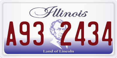 IL license plate A932434