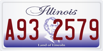 IL license plate A932579