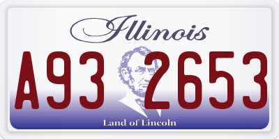 IL license plate A932653