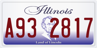 IL license plate A932817