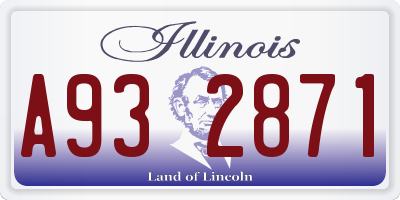 IL license plate A932871